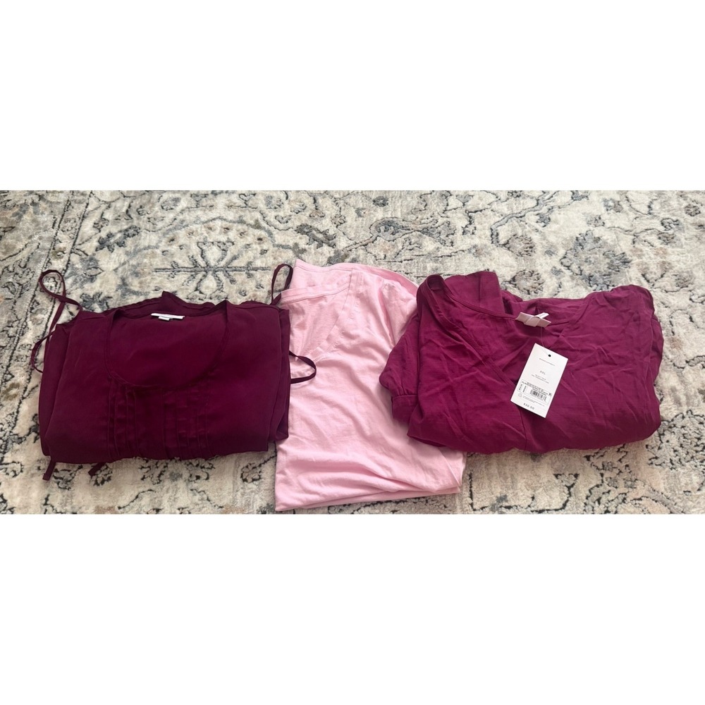 Maternity Lot 2X- Two Dresses, Top- New And Excellent Condition